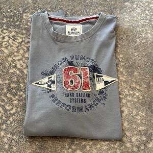 BISON MENS L APPLIQUÉ T SHIRT EXCELLENT CONDITION